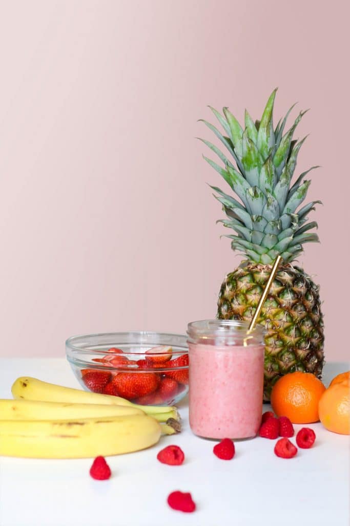 smoothie aardbei banaan yoghurt